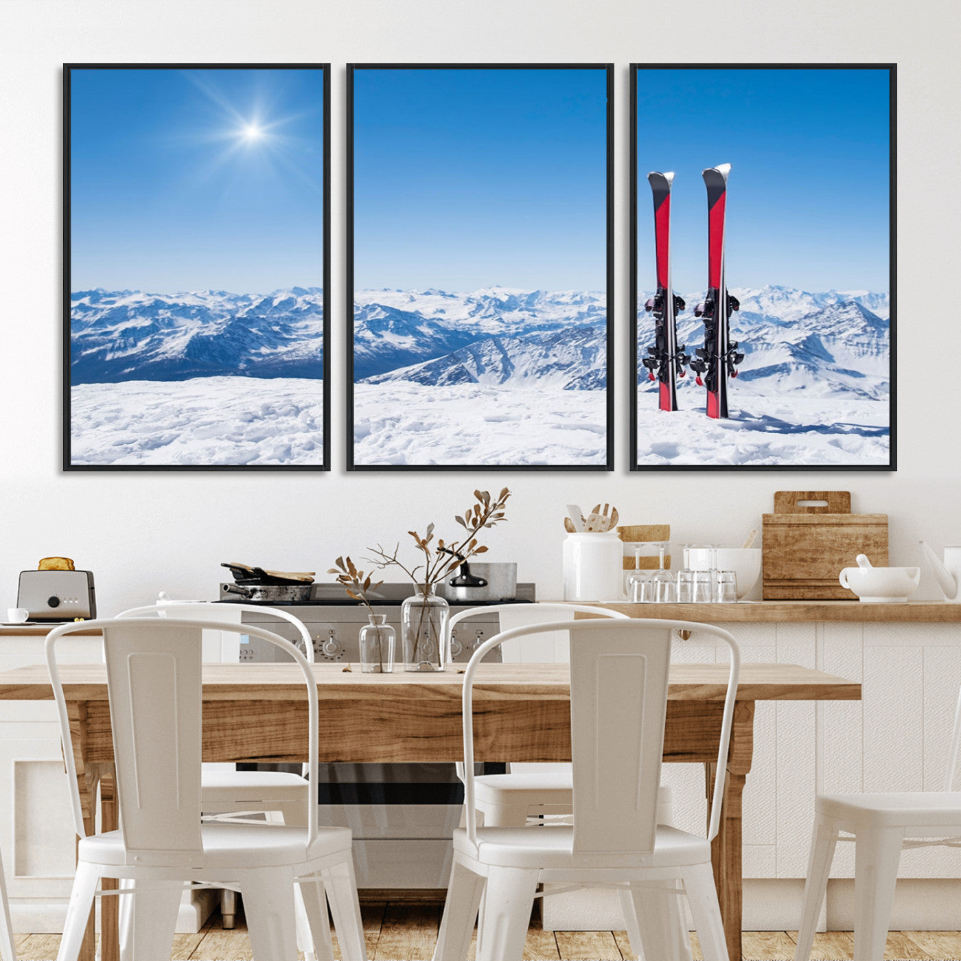-Ski Season Snow Wall Art Canvas Print