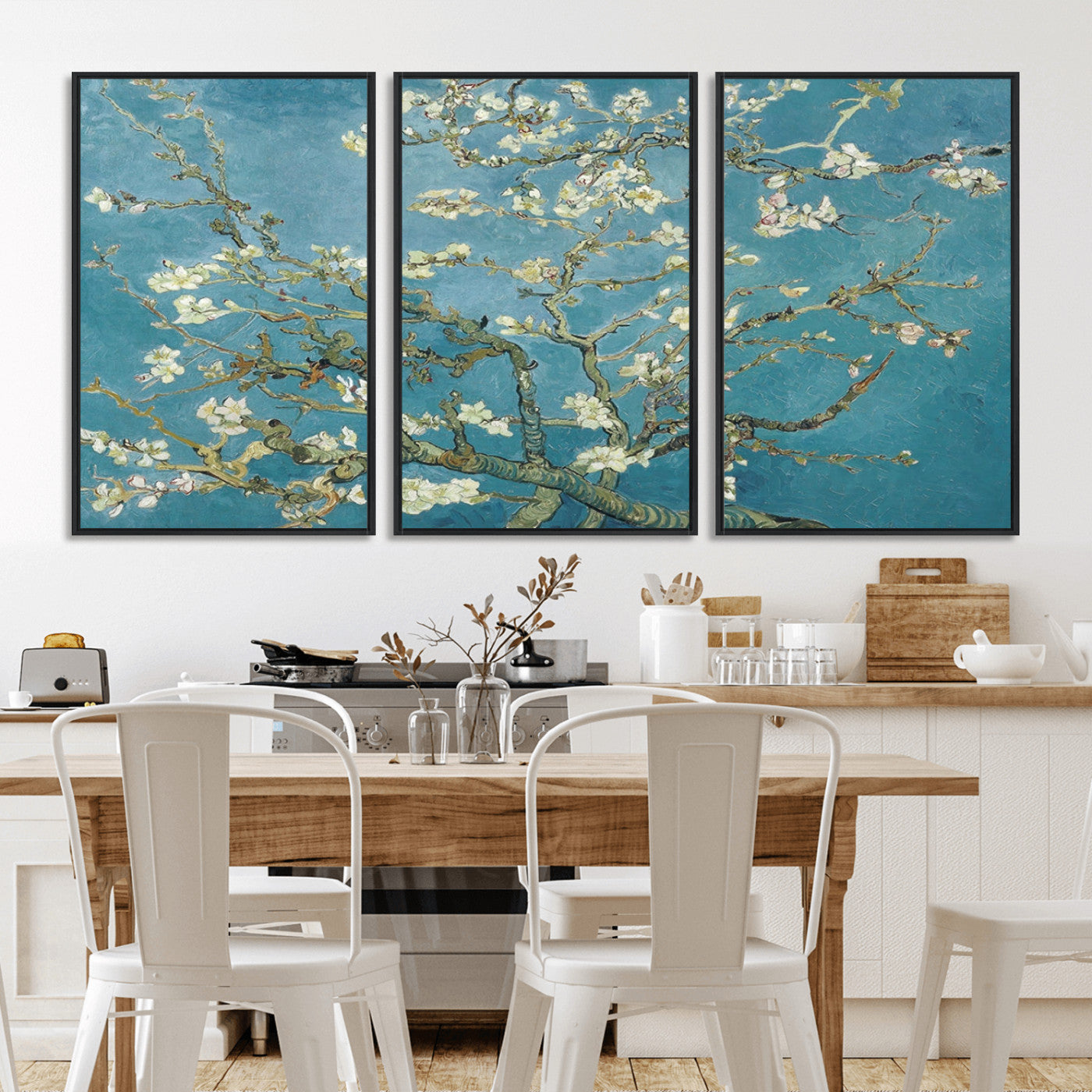 65607-MGV-CV-36X24-Vincent Van Gogh's Almond Blossom Abstract Wall Art Canvas, Van Gogh Almond Blossom Canvas Print