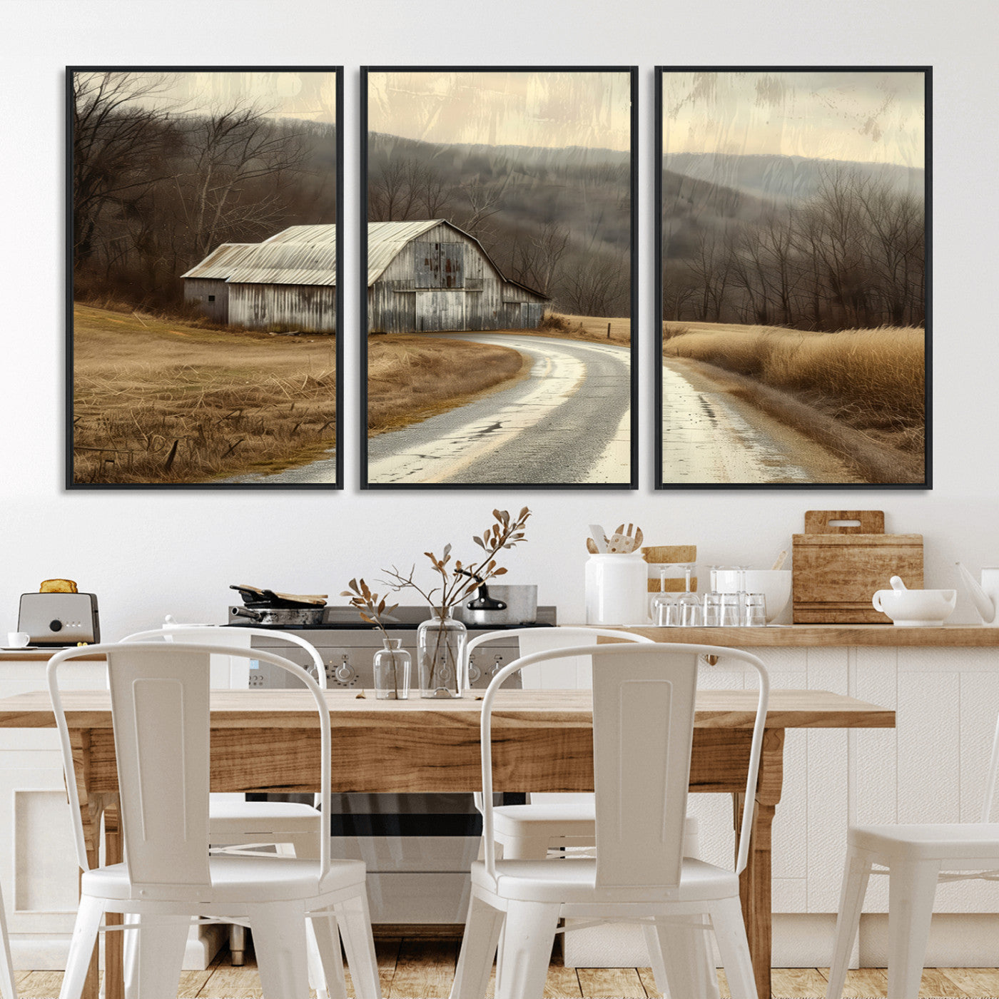 10376-MGV-CV-36X24-Vintage Barn for Farmhouse Wall Decor Canvas Print