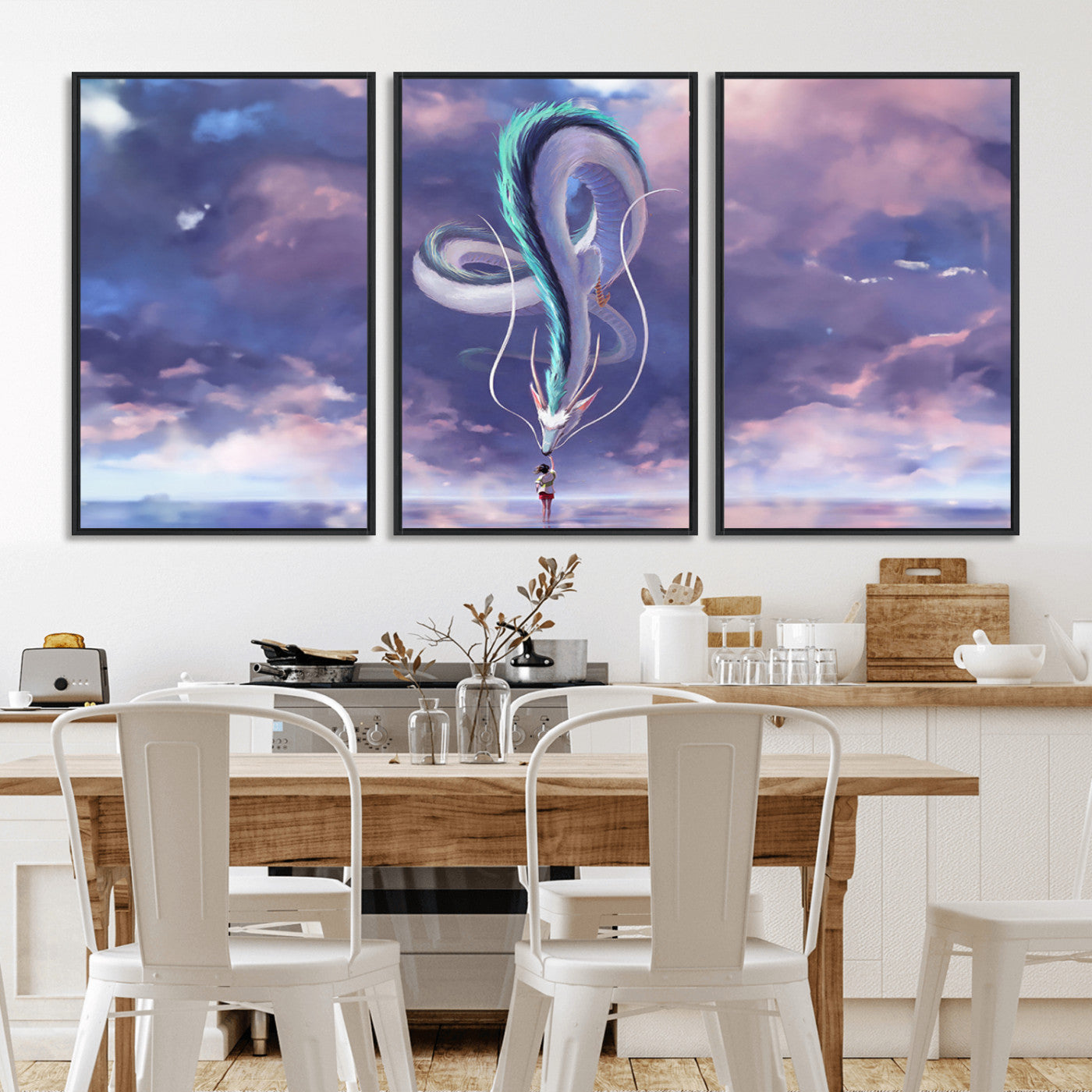 -Spirited Away Haku and Chihiro Poster - Anime Lover - Hayao Miyazaki - Studio Ghibli Poster - Anime