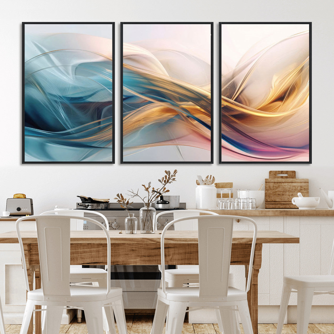 17461-MGV-CV-36X24-Abstract Flowing Colors Wall Art Canvas Print