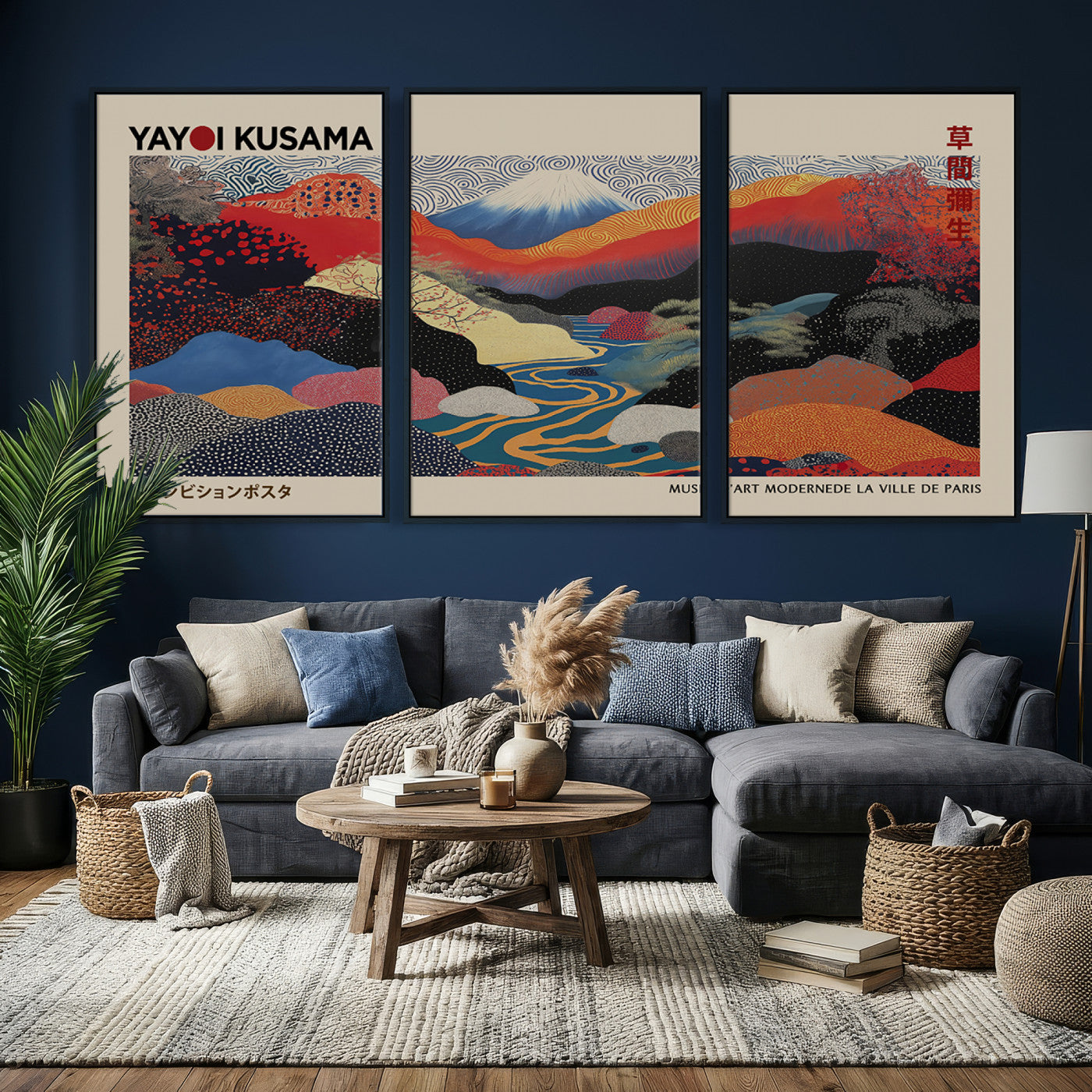 86784-MGV-CV-36X24 - Yayoi Wall Art - Framed Yayoi Kusama 1986 Wall Art Print – Japanese Wall Art Print, Wabi Sabi Yayoi