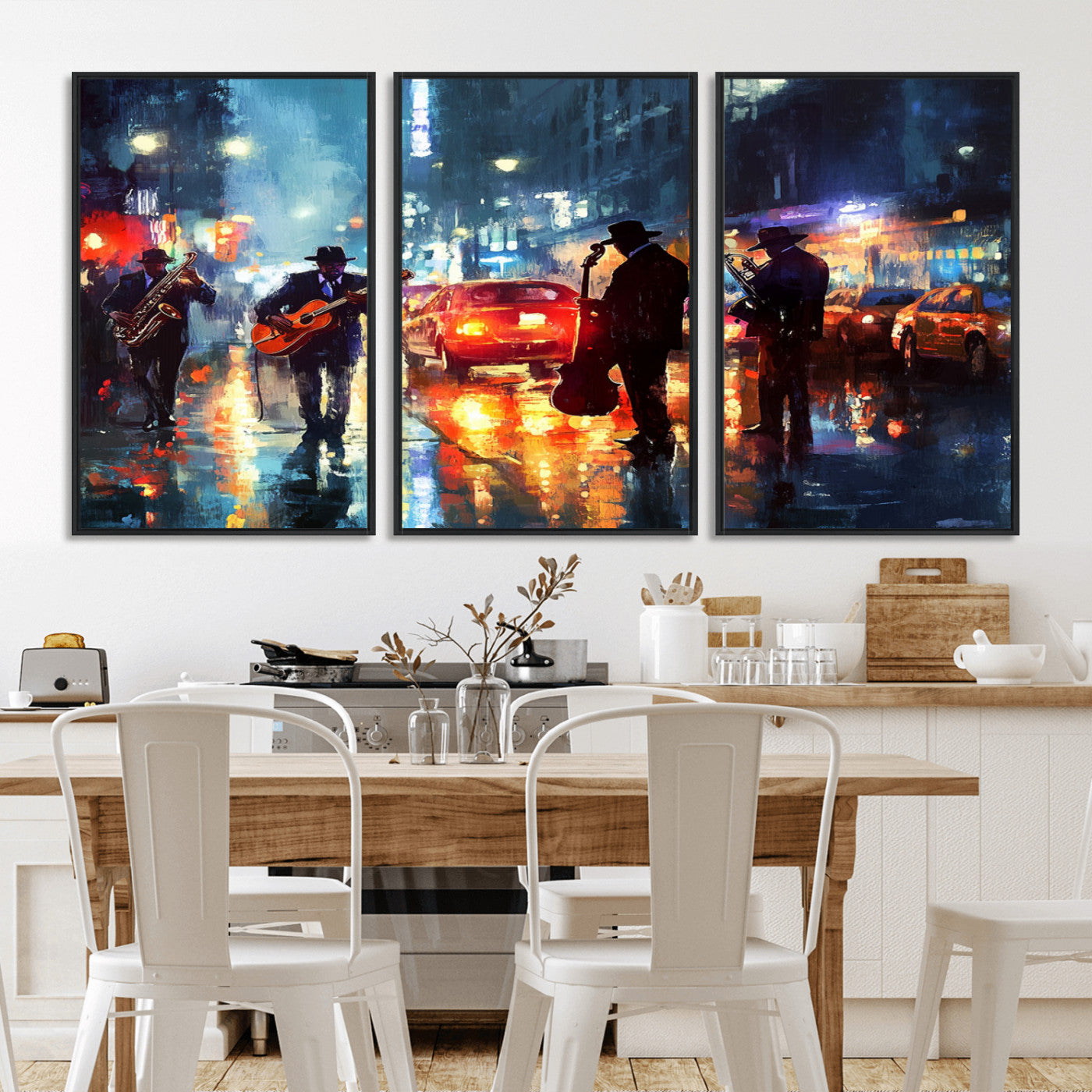 -African American Jazz Canvas - Abstract Music Wall Art Print - Abstract Jazz Wall Art Framed Prints