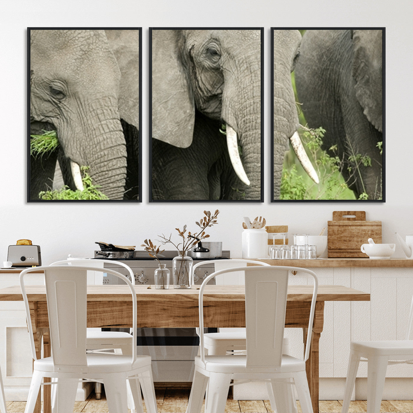 -Wild Elephant Wall Art Canvas Print