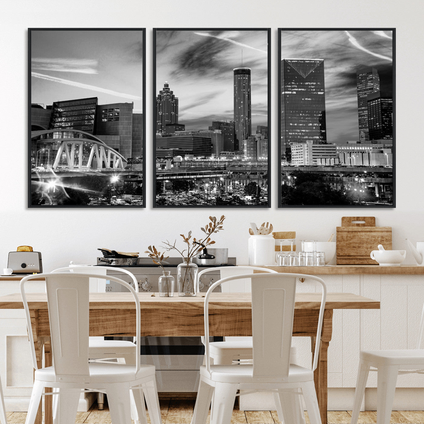 34800-MGV-FC-60X30-3P_Black-Black and White Atlanta Wall Art Canvas Print