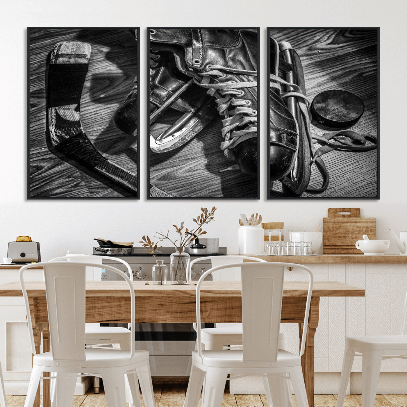 20553-MGV-CV-36X24-Old Pair of Mens Skates Wall Art Canvas, Men Skates Wall Art Print