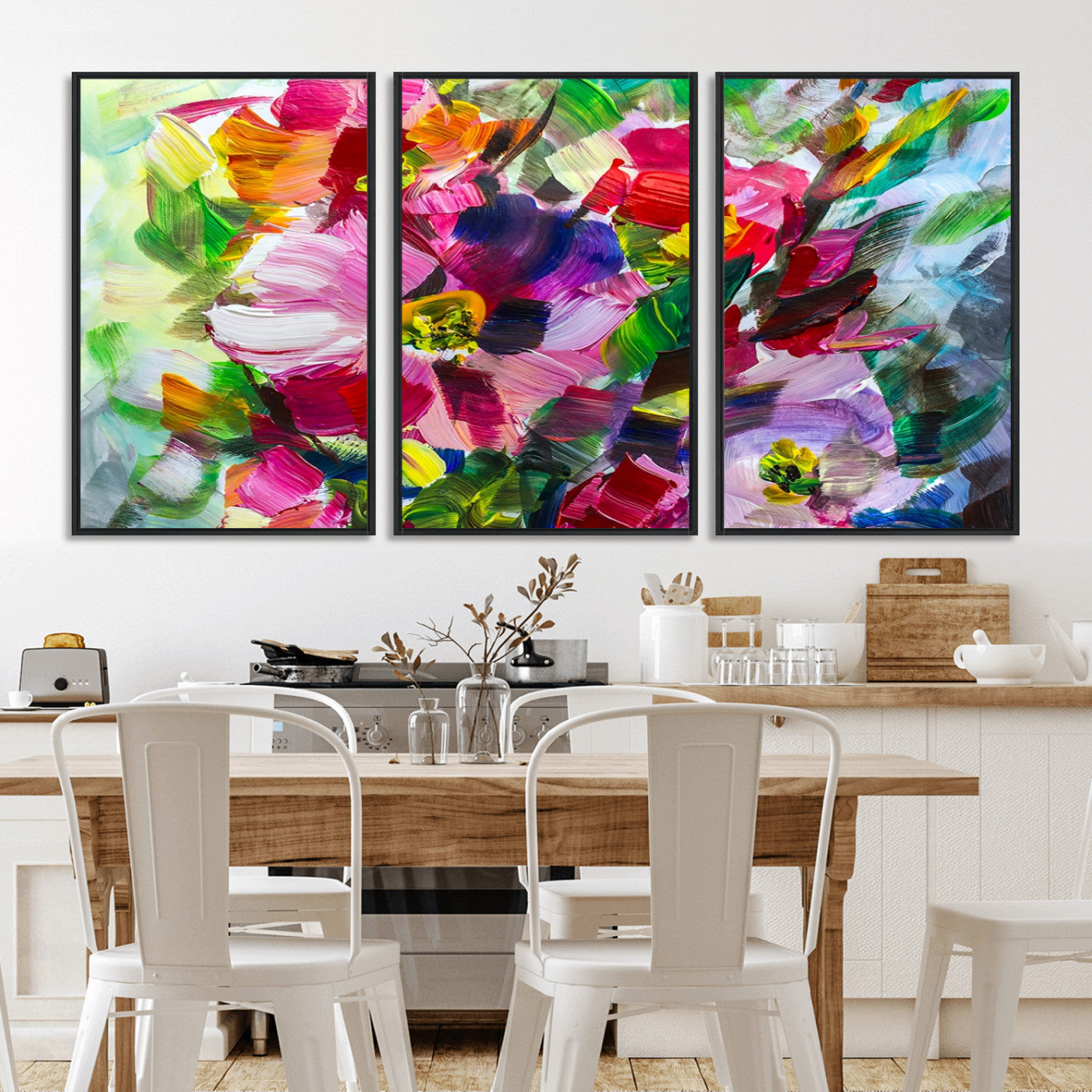 -Oil Flower Abstract Canvas Print