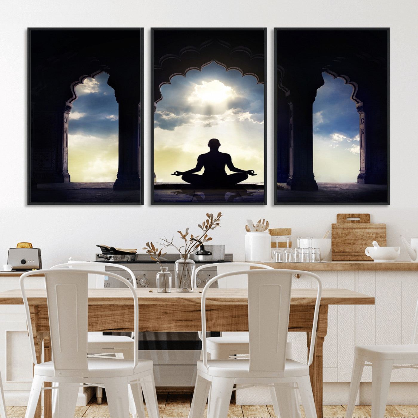 -Women and Yoga Wall Art Canvas Print