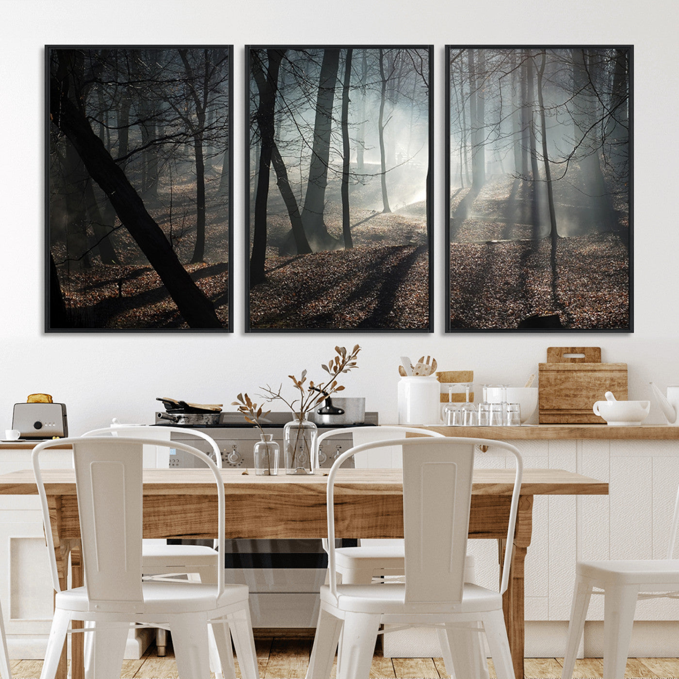 -Dark Family and Tree Wall Art Canvas Print