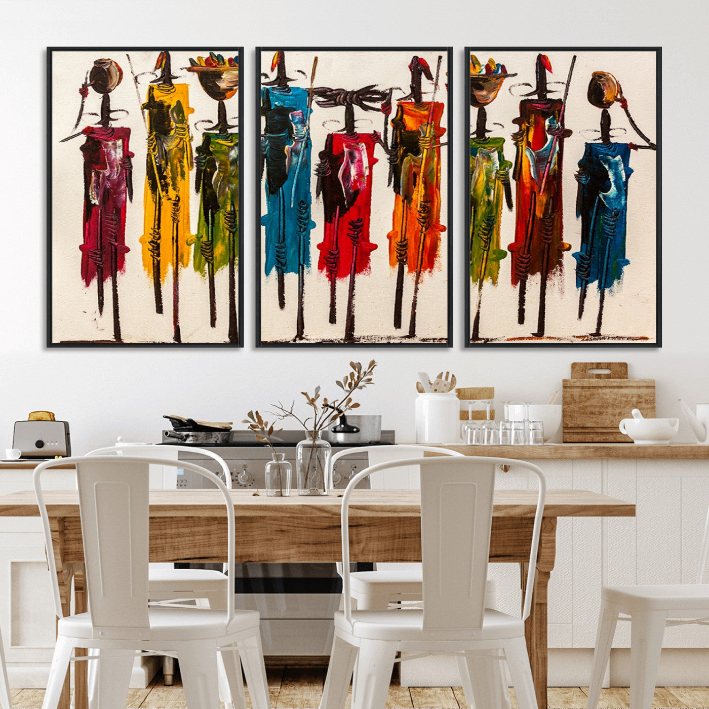 -Abstract African Women Wall Art Canvas Print