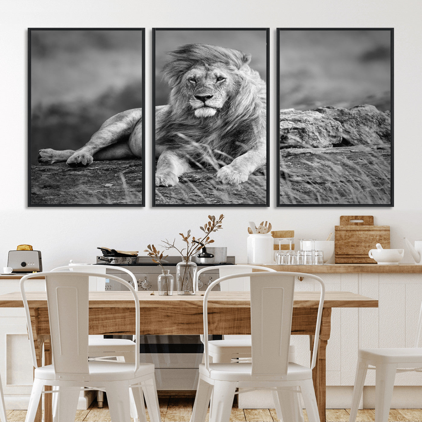 -King of Forest Lion Wall Art Canvas Print