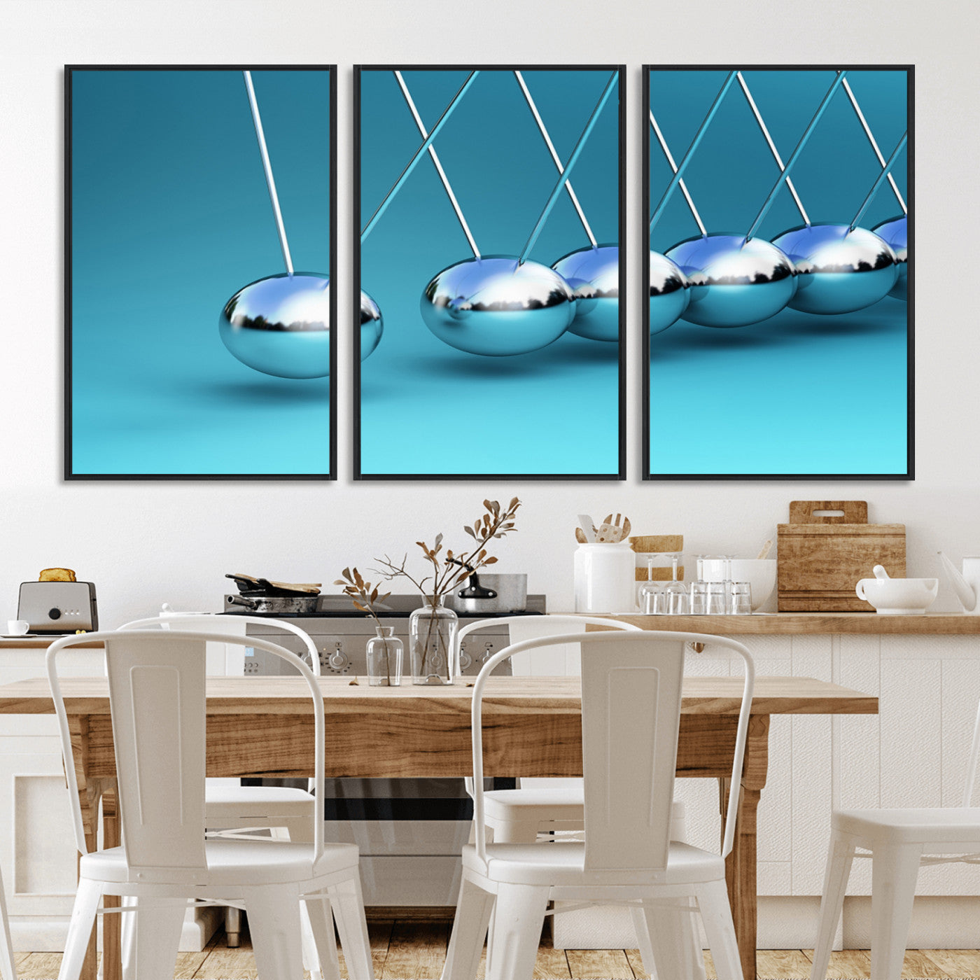 -Wall Art Newton's Cradle Canvas Print, Framed Newton Cradle Canvas Print