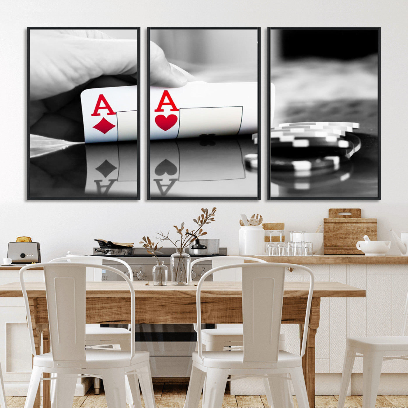 -Aces Poker Art Poker Game Wall Art Canvas Print