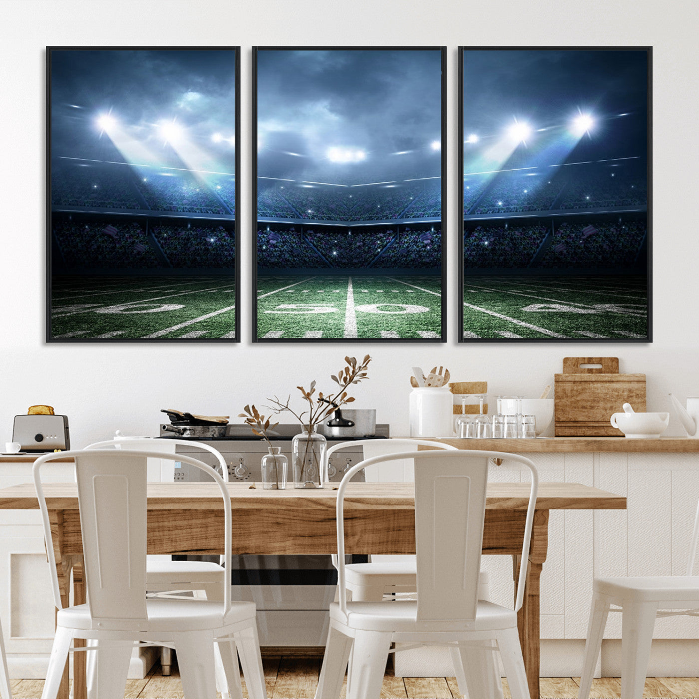 74741-MGV-CV-36X24-American Football Stadium Wall Art Canvas, American Football Stadium Canvas Print