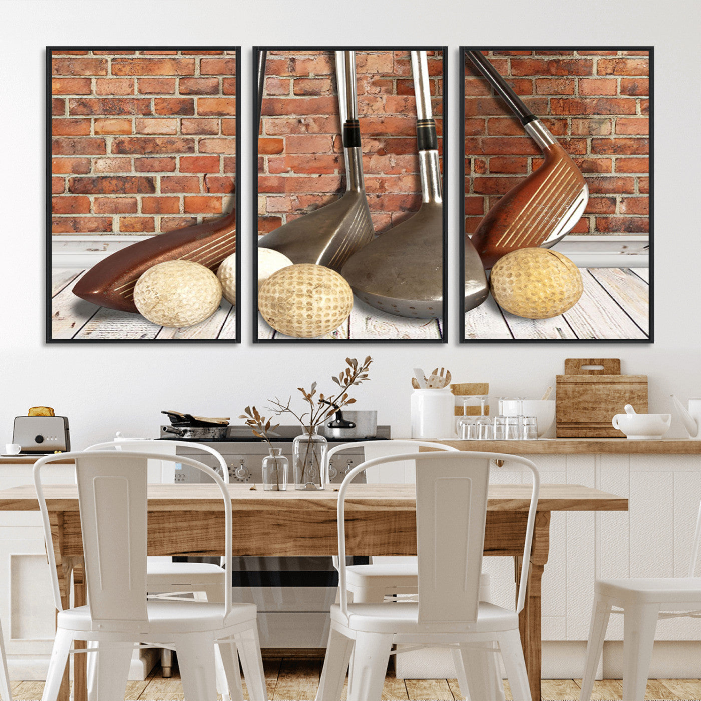 -Vintage Golf Ball Wall Art Canvas Print | Golf Decor for Man Cave or Office | Ready to Hang and