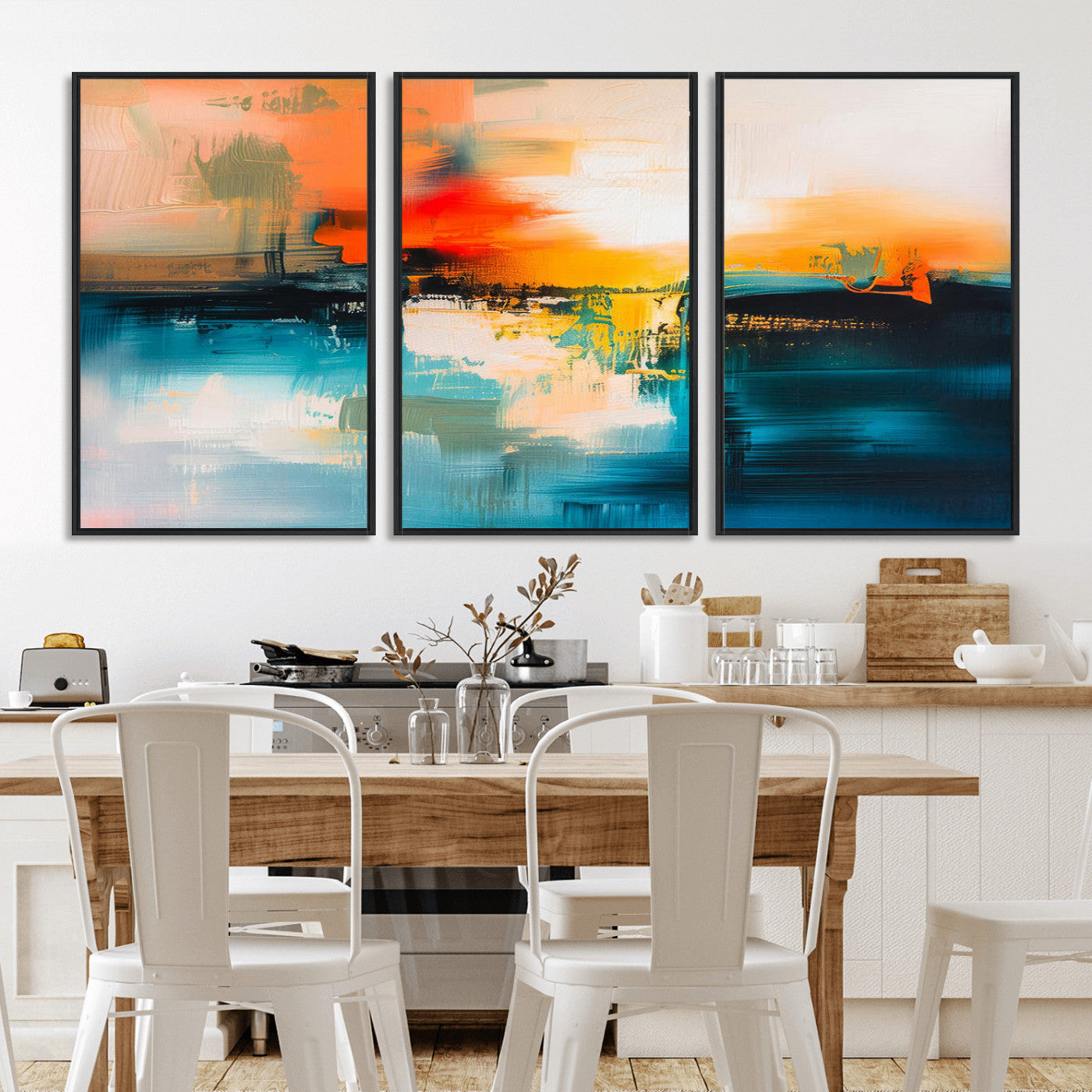 37083-MGV-CV-36X24-Colorful Abstract Wall Art | Bold Modern Canvas Print | Ready to Hang and Framed for Living Room or