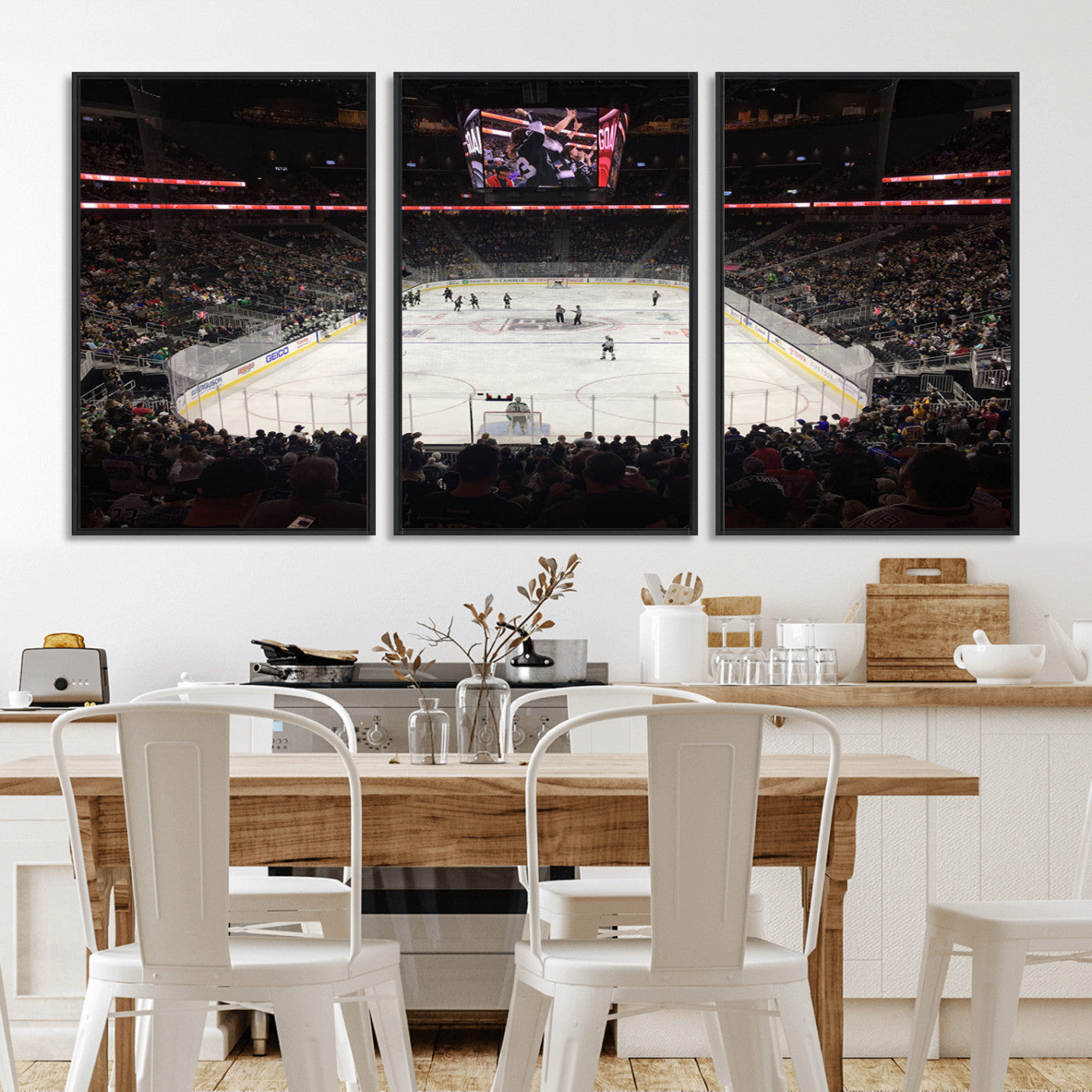 -T Mobile Arena Paradise Nevada Vegas Golden Knights Ice Hockey Stadium Canvas Print Wall Art