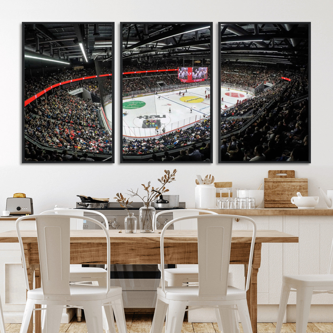 -Vaudoise Lausanne Ice Hockey Arena Stadium Wall Art Canvas, Vaudoise Lausanne Ice Hockey Canvas