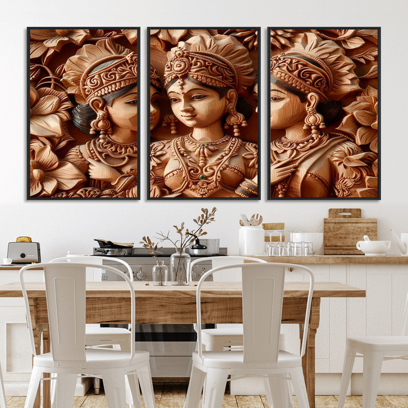 89522-MGV-CV-36X24-Indian Woman Statue Wall Art Canvas Print