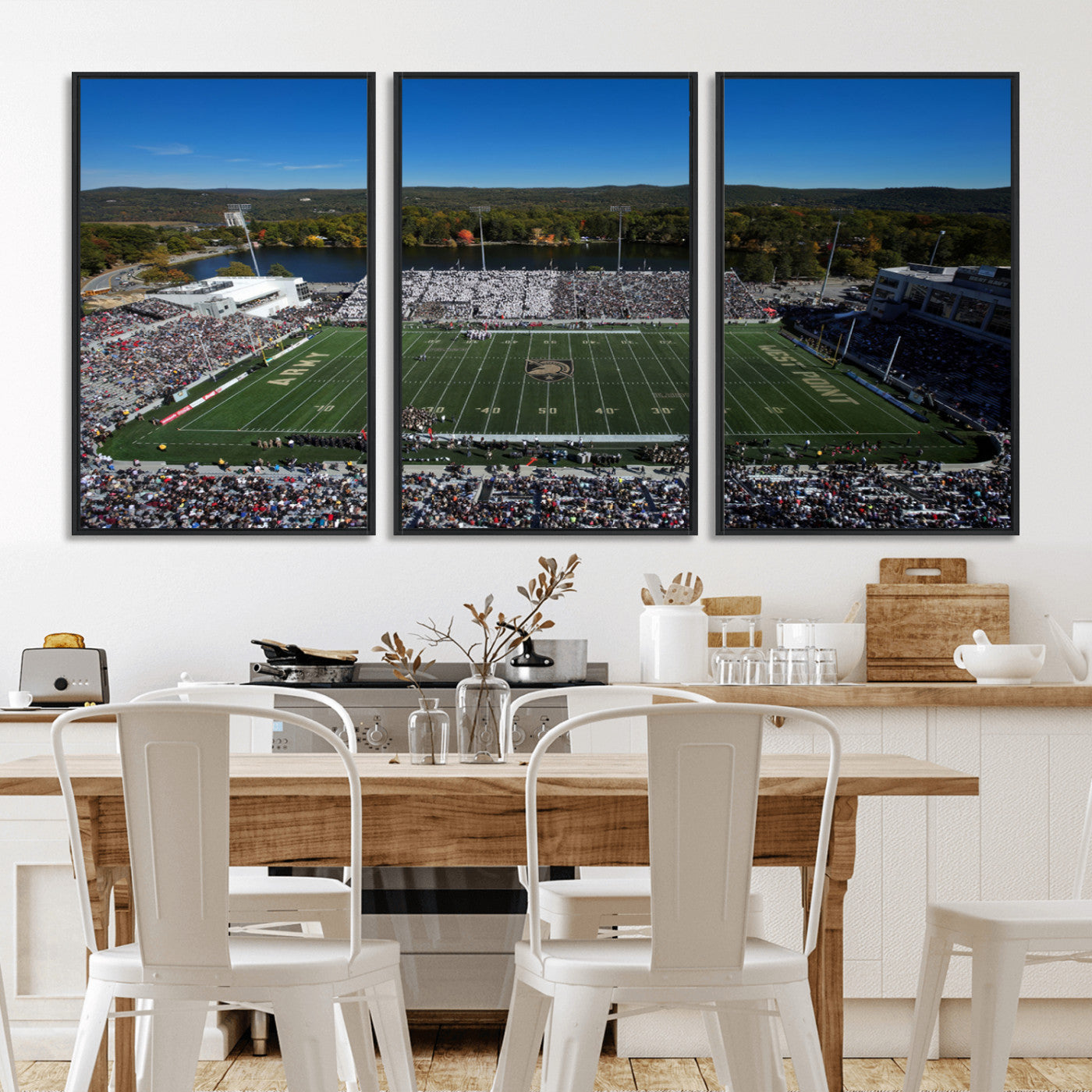 -Army Black Knights Football Team Print - West Point Michie Stadium Wall Art Canvas Print