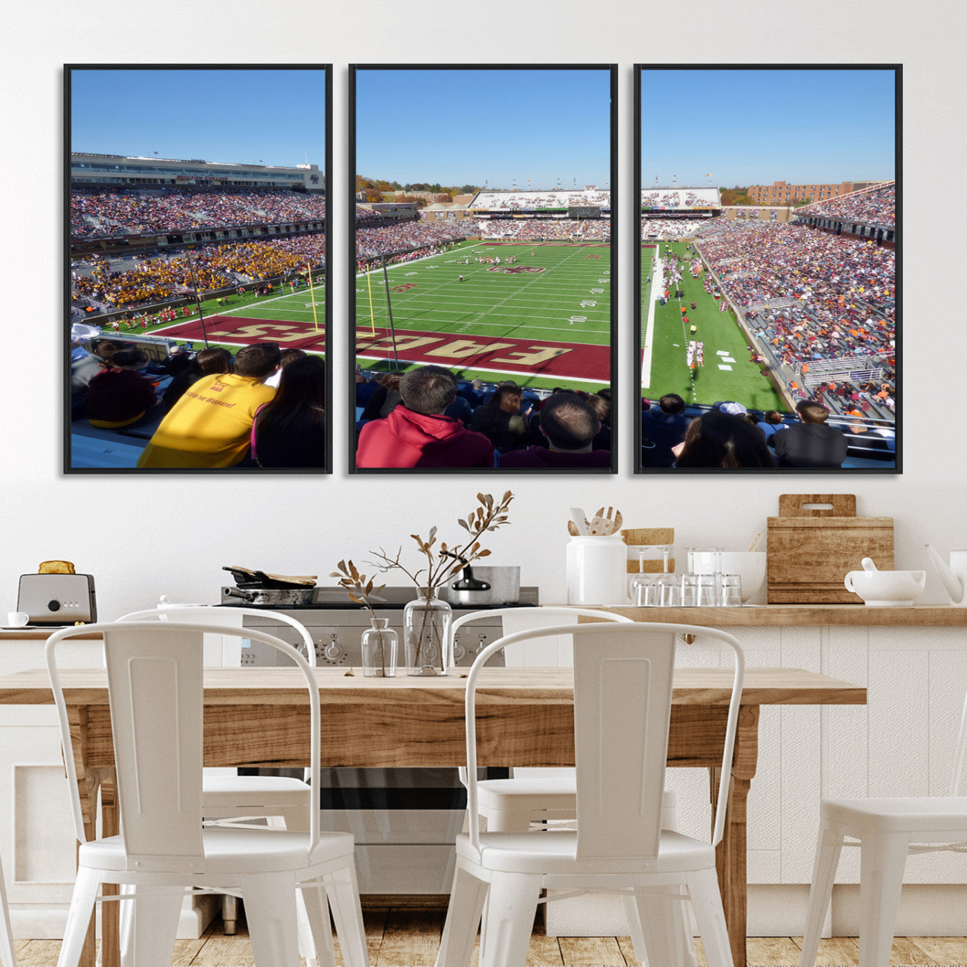 -Boston College Eagles Football Team Print - Boston Alumni Stadium Wall Art Canvas Print