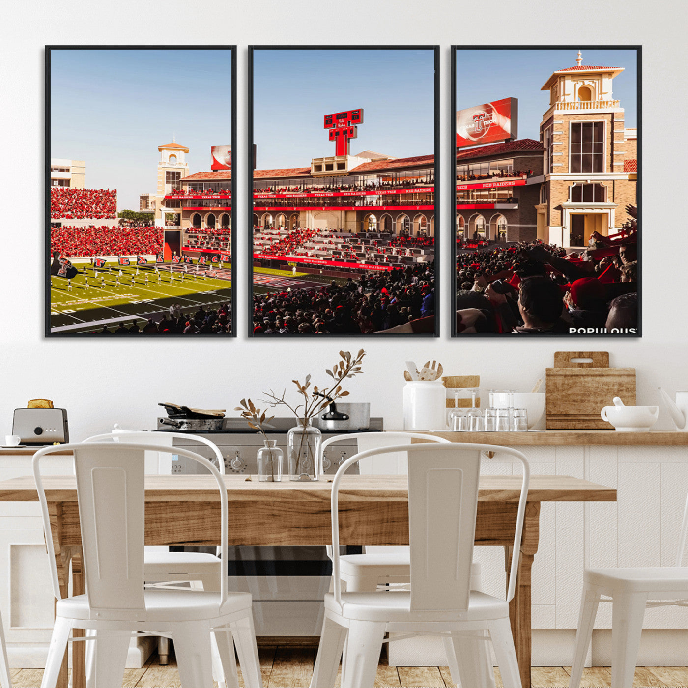 -Jones AT&T Stadium Texas Tech Red Raiders Wall Art | Large Att Stadium Canvas Print | College