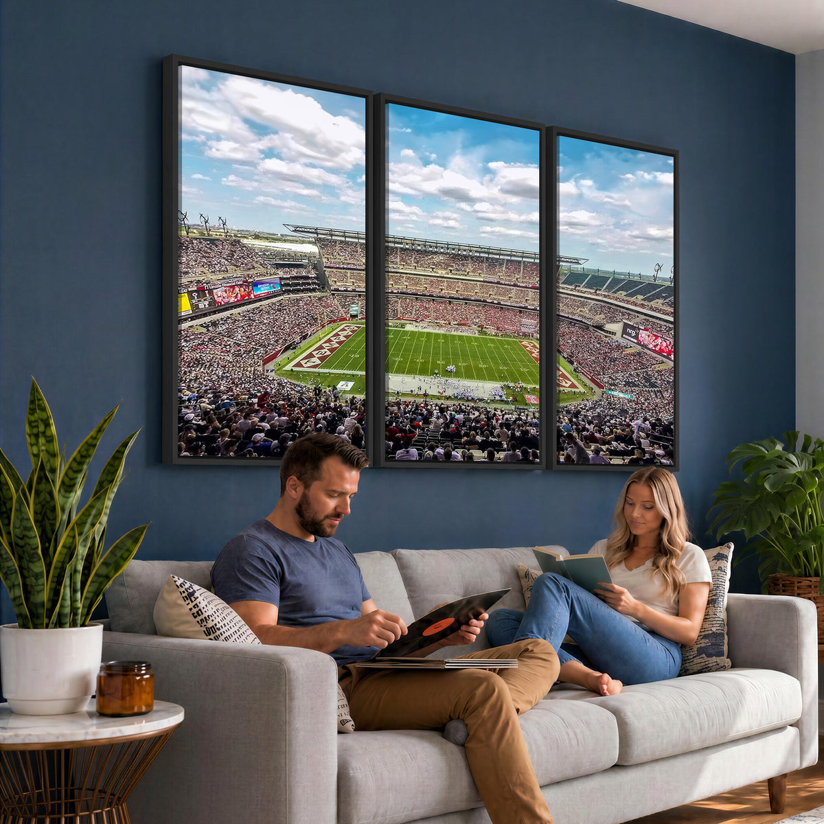 29243-PAN-FL-20X10 - The Temple University Owls Athletics Team Print - Philadelphia Lincoln Financial Field Stadium Wall