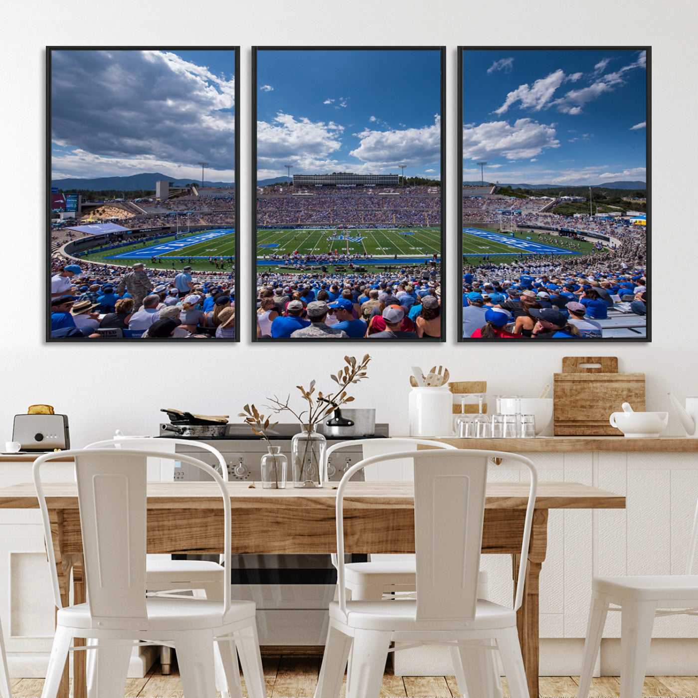 59281-MGV-FC-60X30-3P_Black-Air Force Falcons Football Team Print - Colorado Springs Falcon Stadium Wall Art Canvas Print