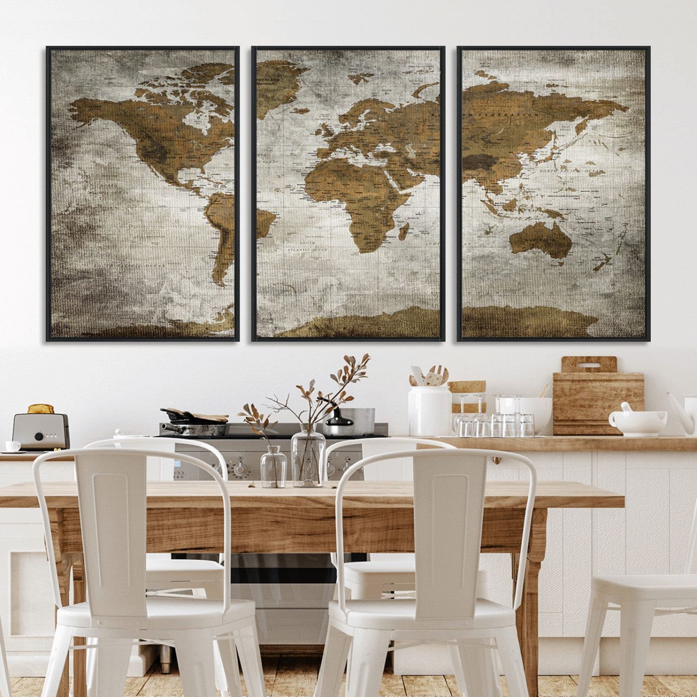 14838-MGV-FC-60X30-3P_Black-Push Pin World Map Canvas Print – Travel Tracker Wall Art for Couples, Perfect Anniversary Gift for Home or Office Decor