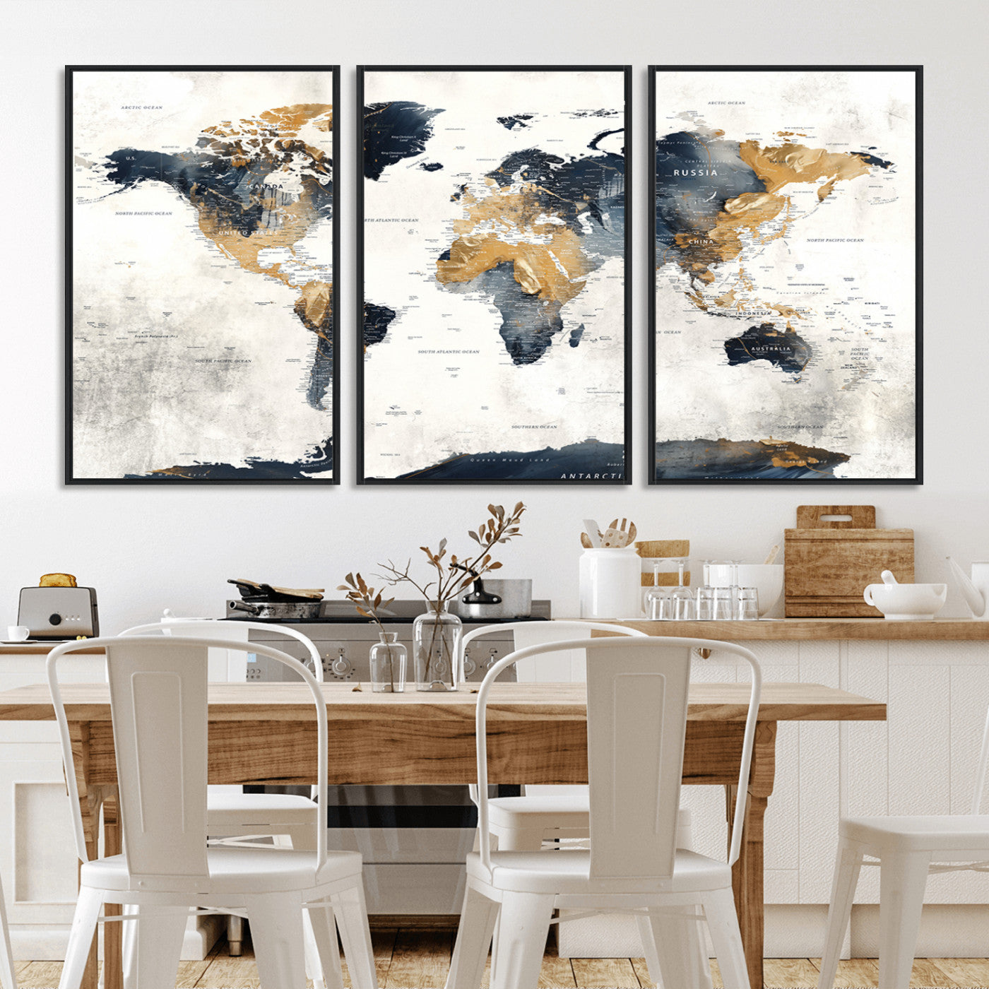 72479-MGV-FC-60X30-3P_Black-Push Pin World Map Canvas Print – Framed Wall Art for Couples to Track Their Travels – Anniversary