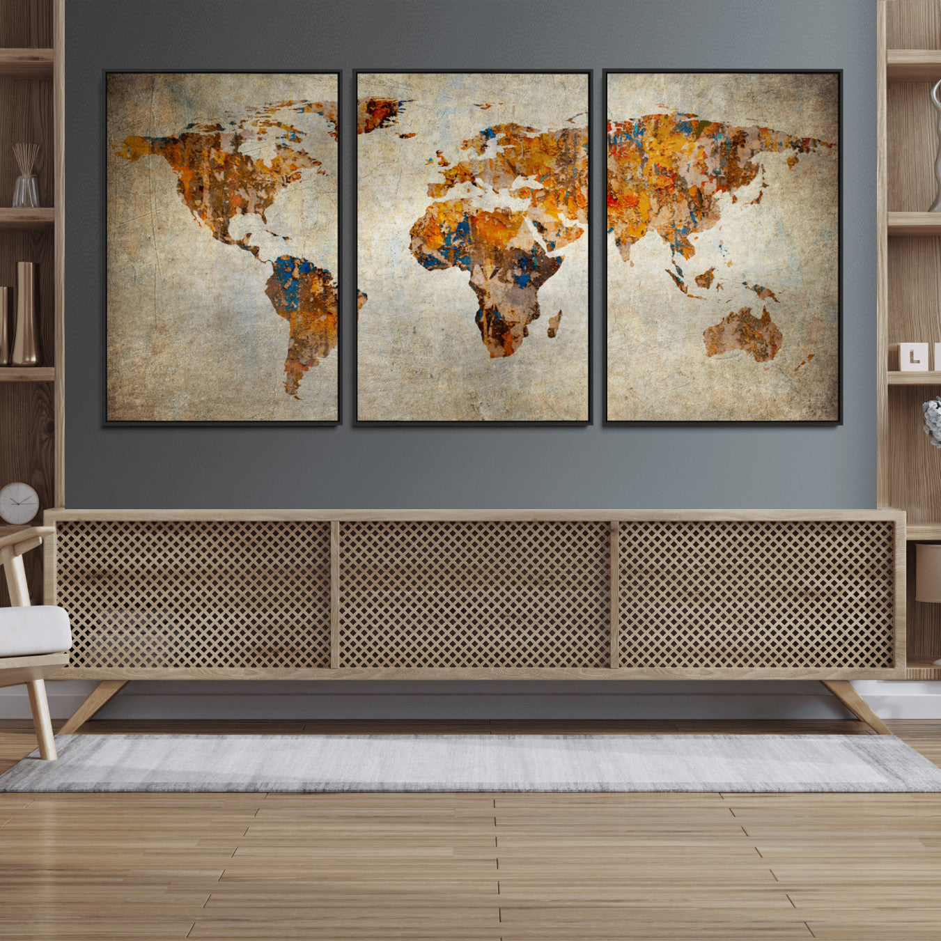59464-MGV-FC-60X30-3P_Black-Push Pin World Map Canvas Print – Travel Tracker Wall Art for Couples, Perfect Anniversary Gift for Home or Office Decor
