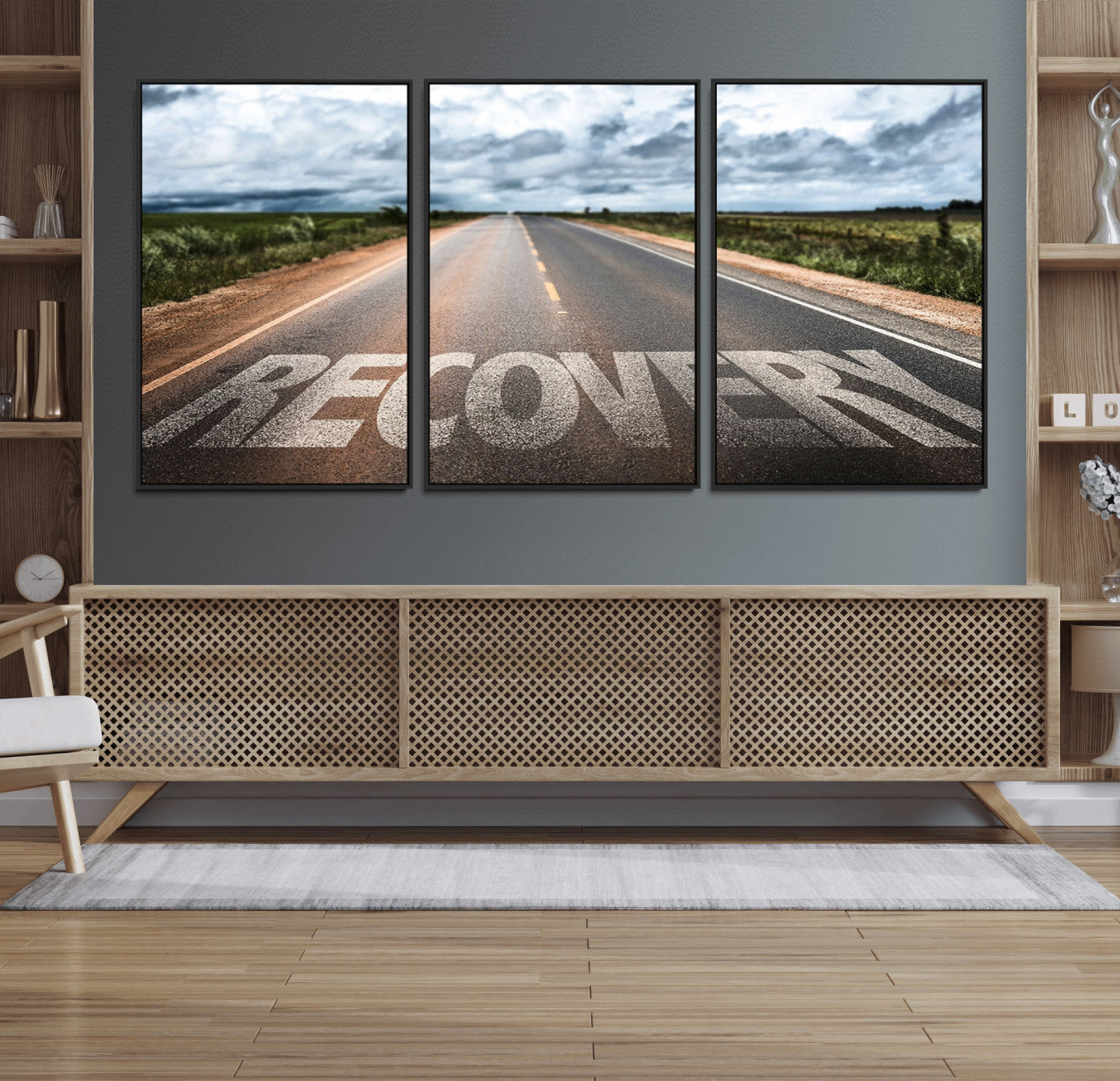 50743-MGV-FC-60X30-3P_Black-Recovery Road Wall Art Canvas Print