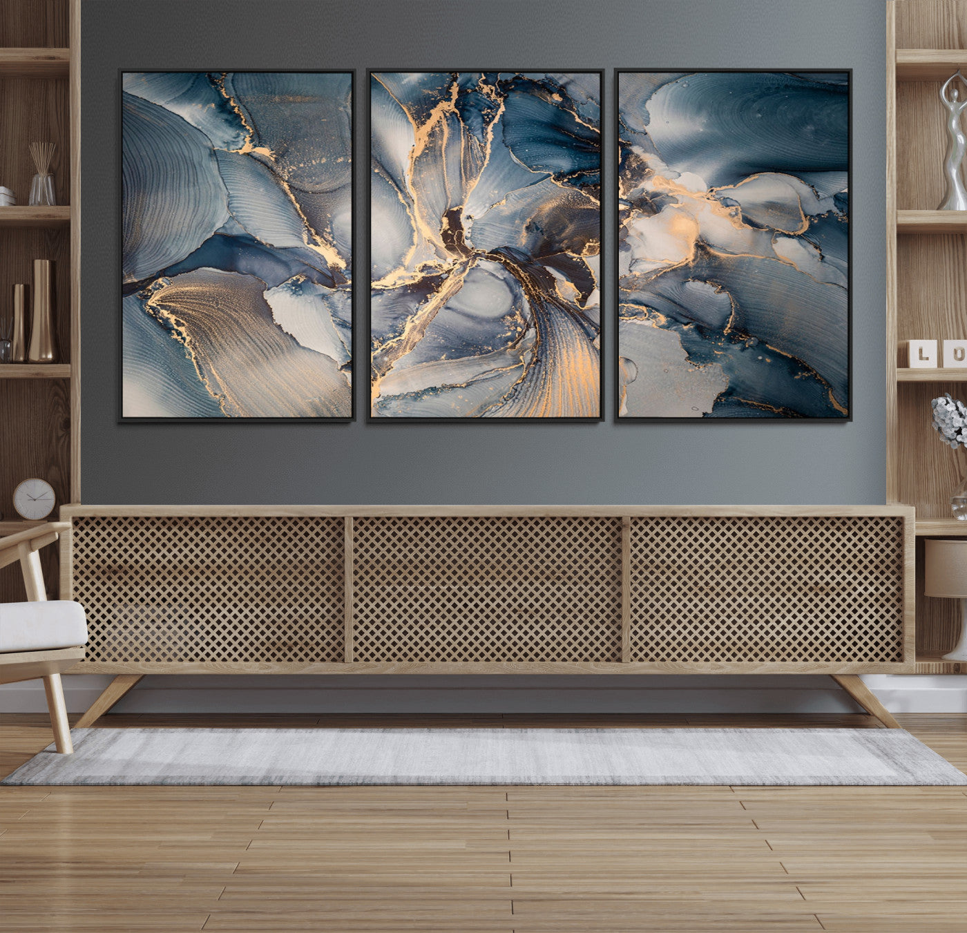 69995-MGV-FC-60X30-3P_Black-Abstract Wall Art Canvas Print for Modern Home Decor