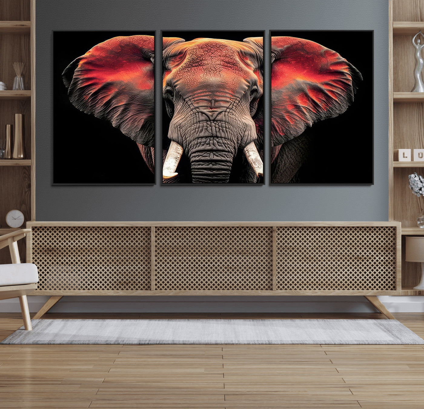 -Elephant Wall Art Canvas Print