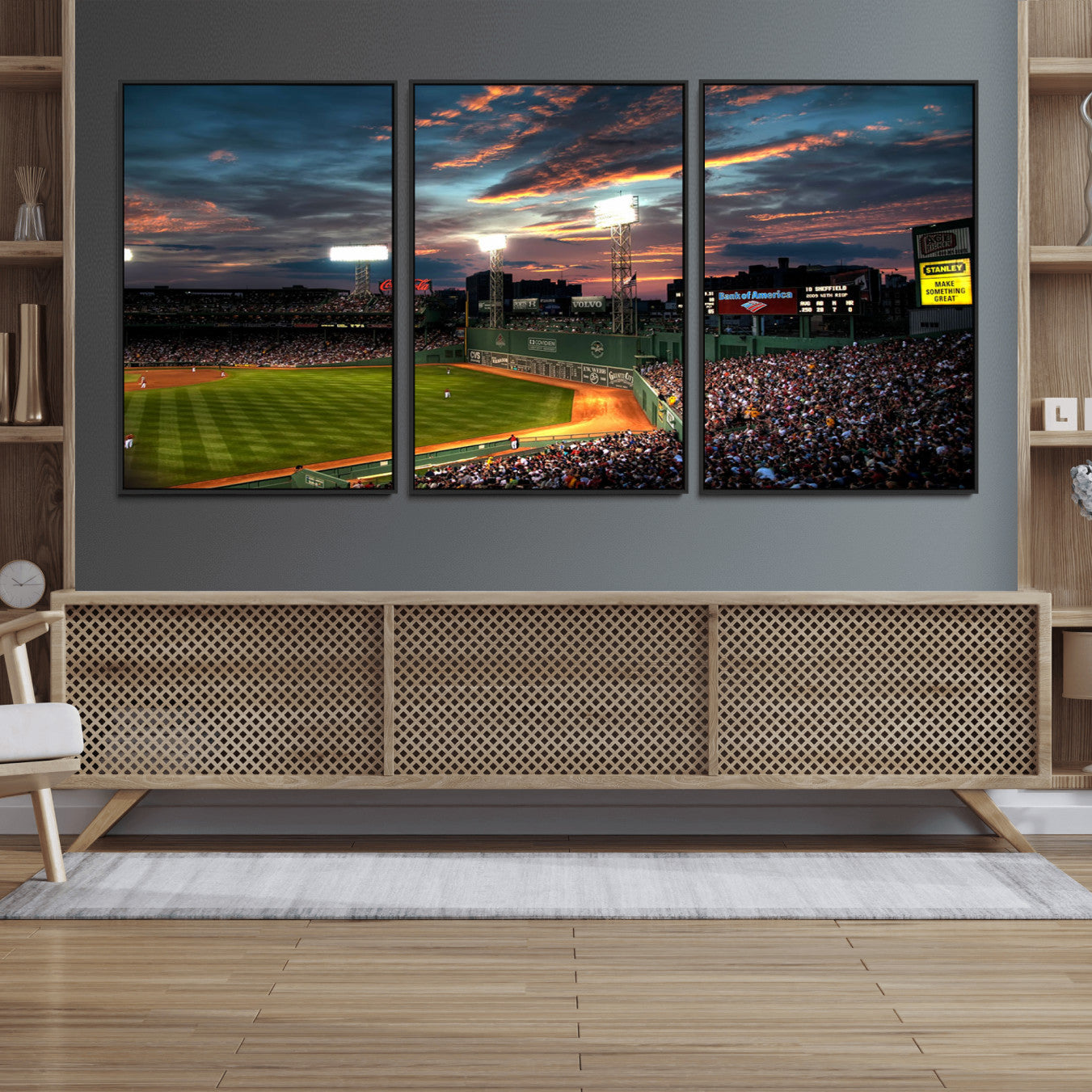 -Fenway Park Wall Art Canvas Print | Large Baseball Stadium Canvas Print for Boston Red Sox Fans |