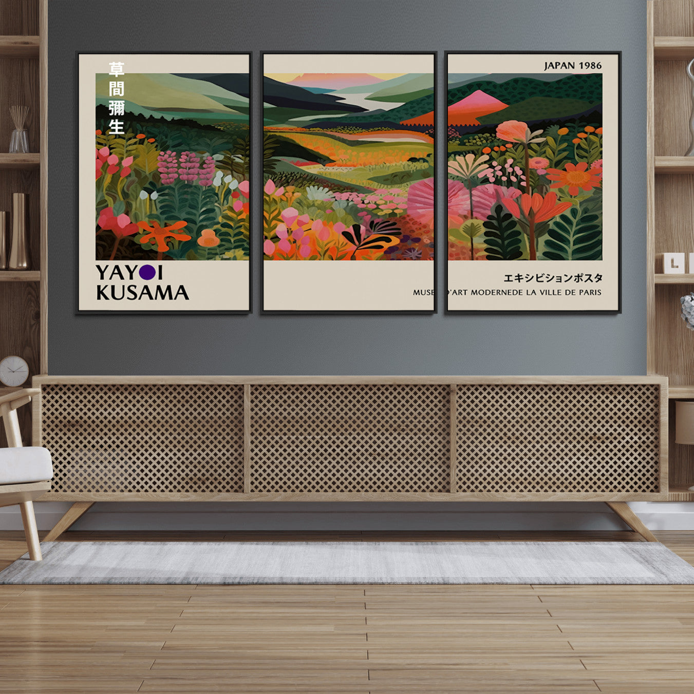 75719-MGV-FC-60X30-3P_Black-Texas Longhorn Wall Art Canvas Print, Framed Spotted Cow Art Picture Print, Horned Cattle Perfect Rustic Western Decor Artwork