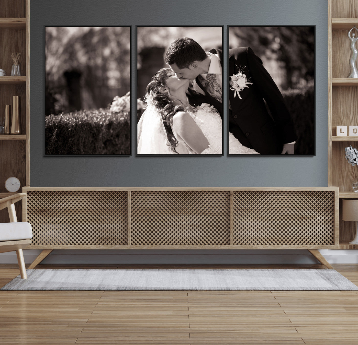 CSTM6030-MGV-FC-60X30-3P_Black-Create Your Own Photo Canvas Print - Personalized Wall Art for Home Decor Wall Art Print, Create