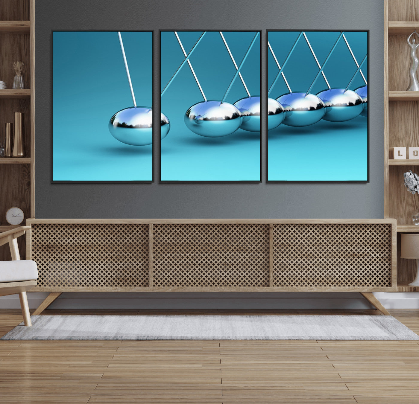 89467-MGV-FC-60X30-3P_Black-Newton Wall Art Canvas Print