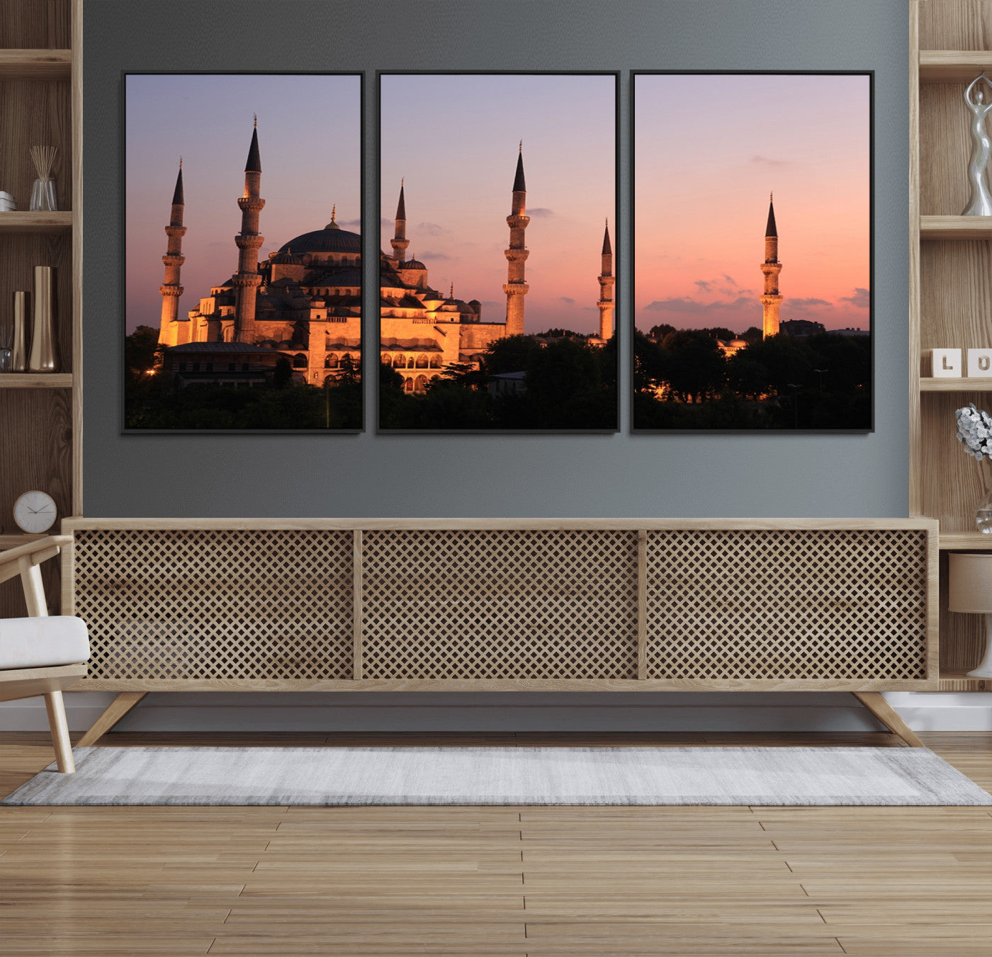 84360-MGV-FC-60X30-3P_Black-Wall Art Turkey Istanbul Skyline Canvas Print