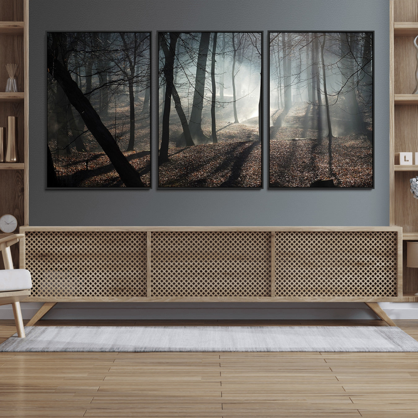 15648-MGV-FC-60X30-3P_Black-Dark Family and Tree Wall Art Canvas Print