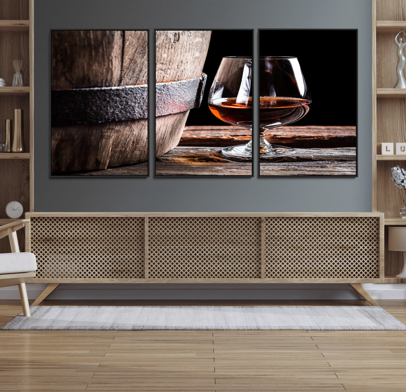 55599-MGV-FC-60X30-3P_Black-Scots Whiskey Wall Art Canvas Print