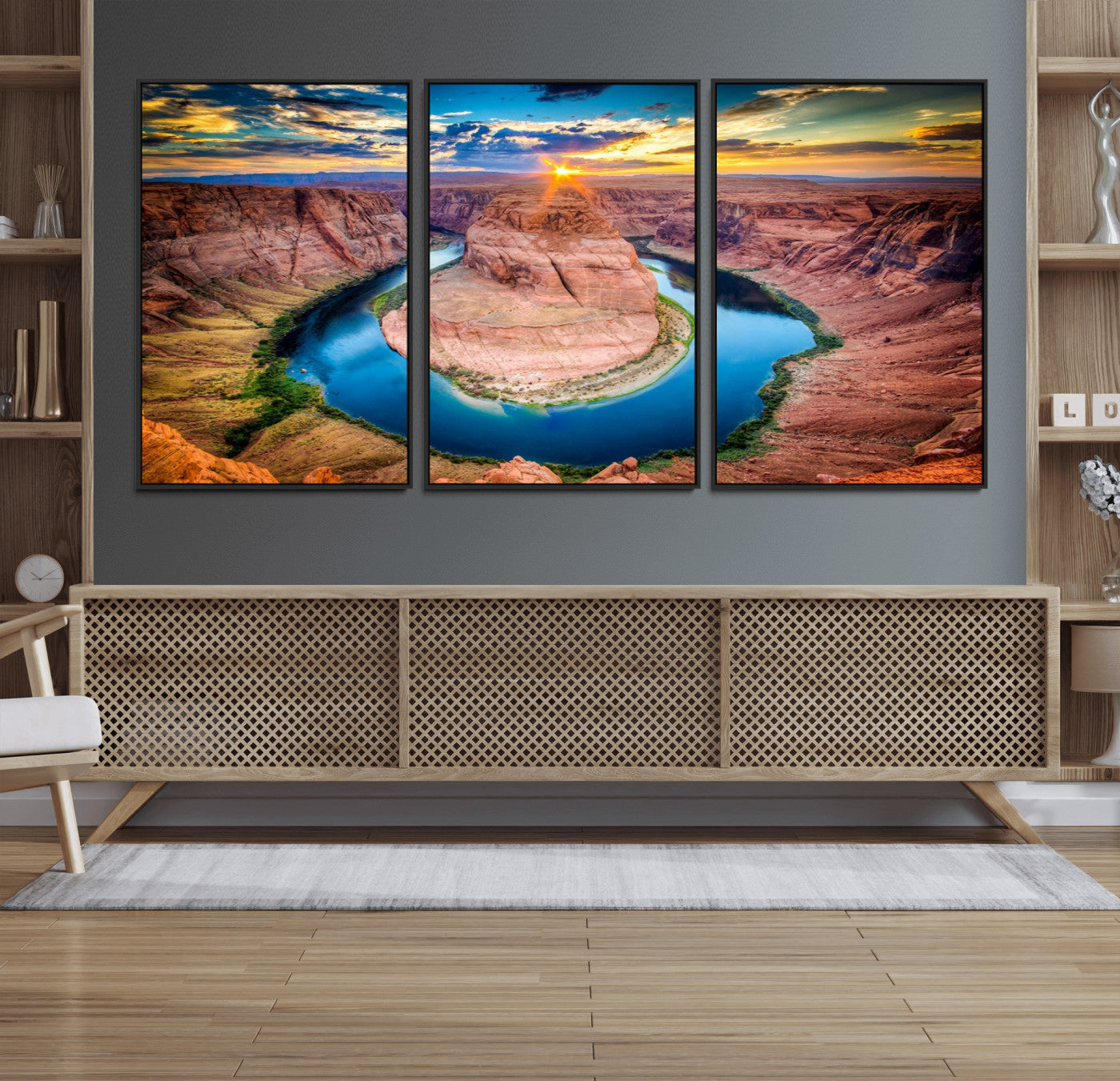 80407-MGV-FC-60X30-3P_Black-Grand Canyon Wall Art Canvas Print