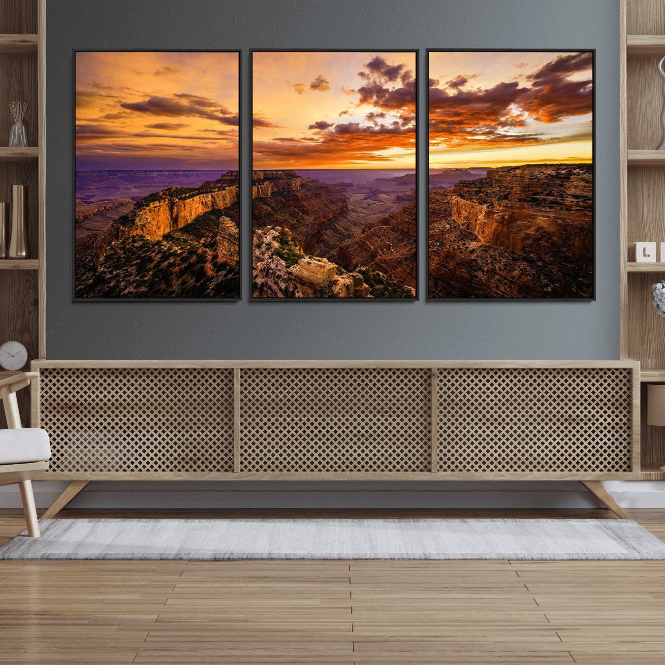 68507-MGV-FC-60X30-3P_Black-Grand Canyon Wall Art Canvas Print