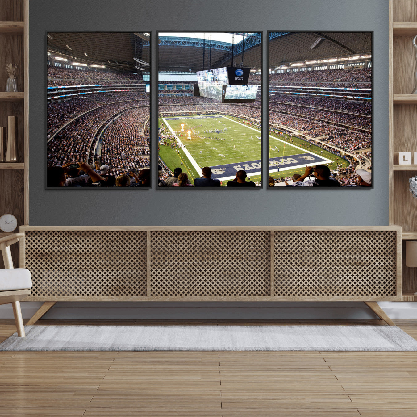 -Dallas Cowboys Football Team Print - Arlington AT&T Stadium Wall Art Canvas Print