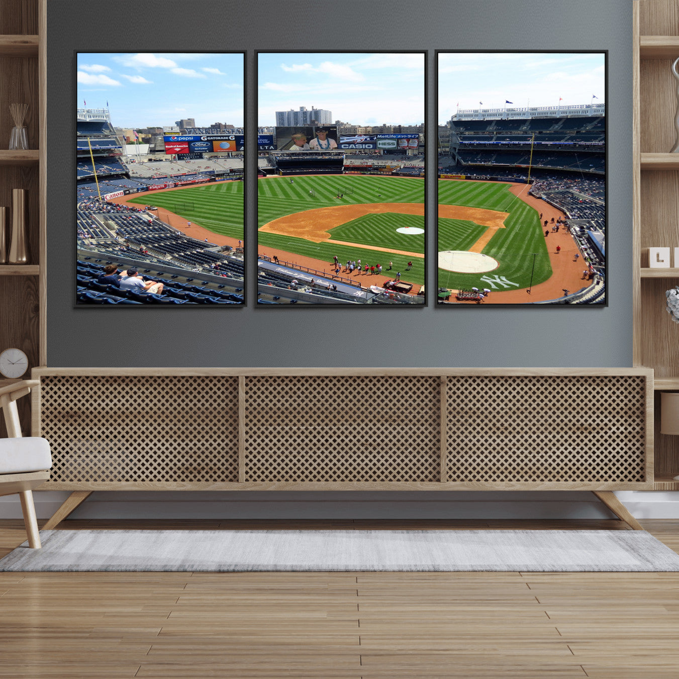 98047-MGV-FC-60X30-3P_Black-Buffalo Bills Stadium Wall Art - Buffalo Bills Decor- NFL Fans Gift, Perfect Sports Decor for Living