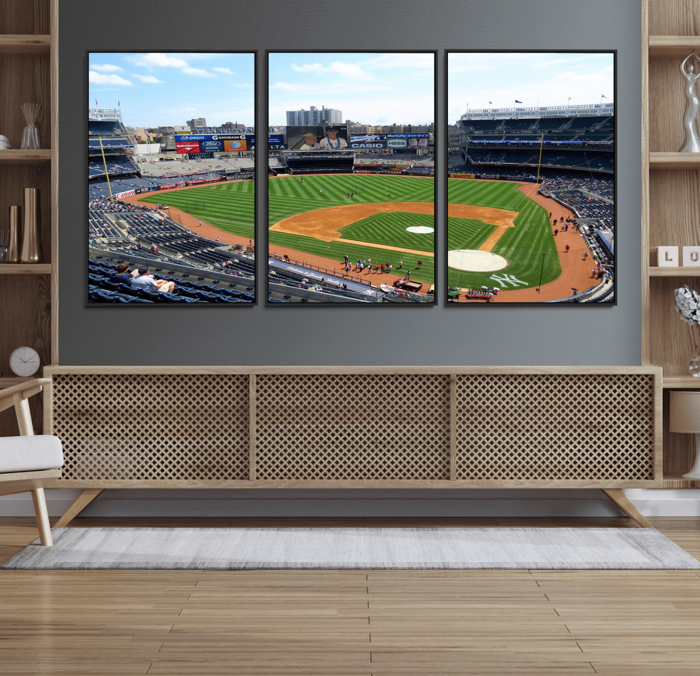 98047-MGV-FC-60X30-3P_Black-Buffalo Bills Stadium Wall Art - Buffalo Bills Decor- NFL Fans Gift, Perfect Sports Decor for Living