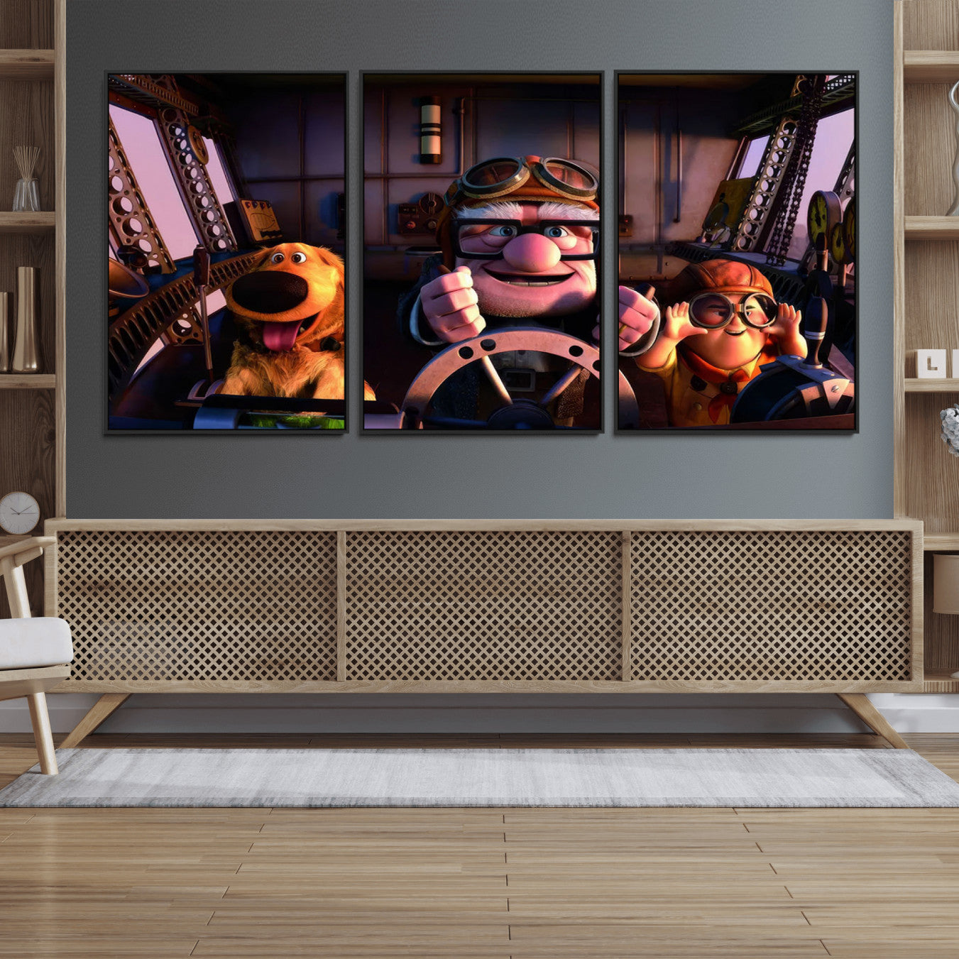 81690-MGV-FC-60X30-3P_Black-Carl Russel And Dog, Movie Up Poster, Movie Up Wall Art, Movie Up Poster Print, Carl