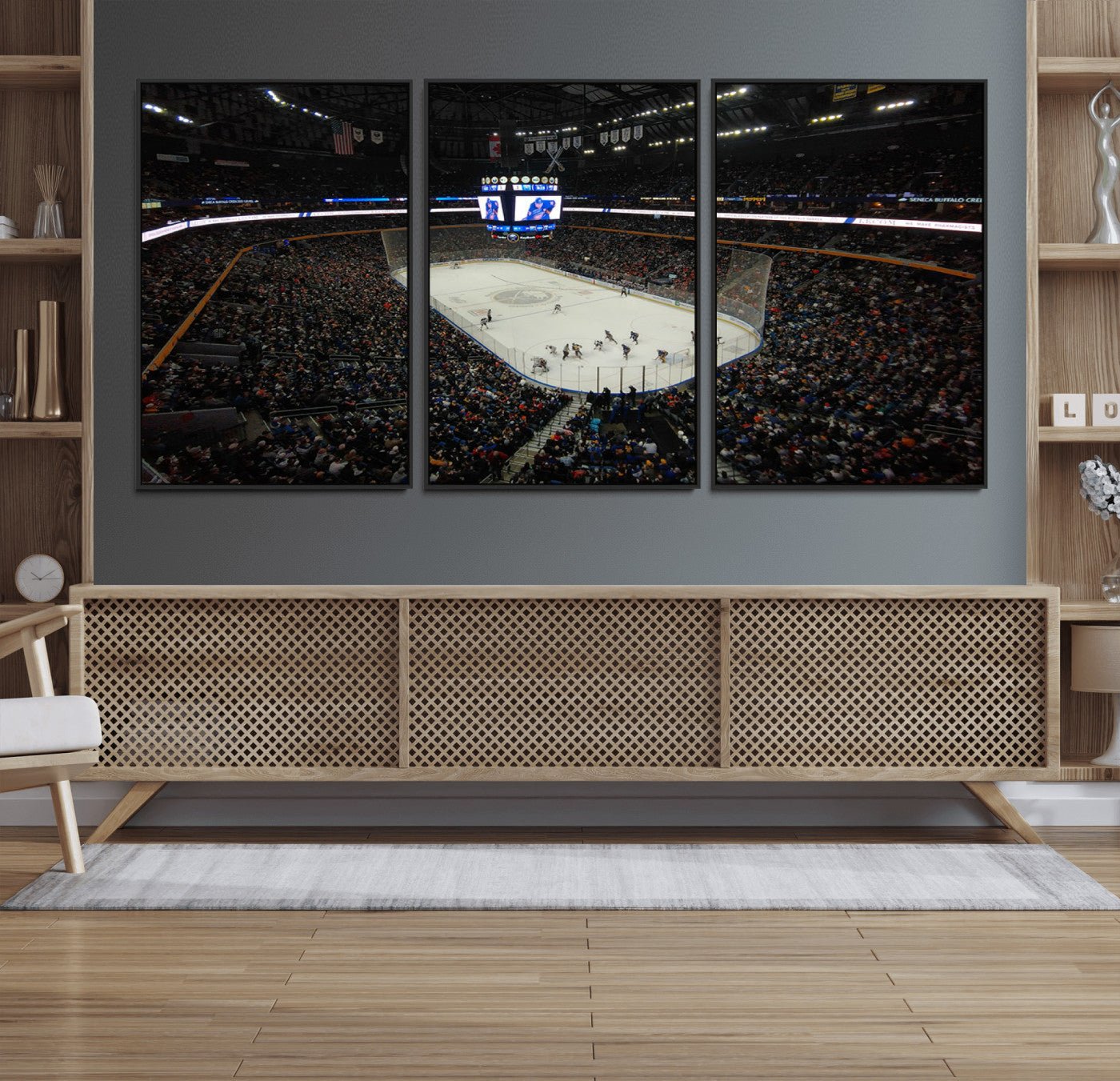 15132-MGV-FC-60X30-3P_Black-KeyBank Center New York Buffalo Sabres Hockey Stadium Canvas Print Wall Art
