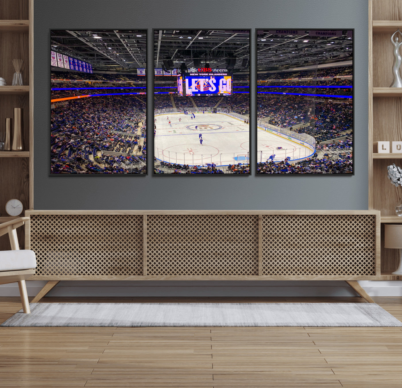 78692-MGV-CV-36X24-UBS Arena Elmont New York Islanders Ice Hockey Wall Art, UBS Arena Elmont Wall Art Canvas Print