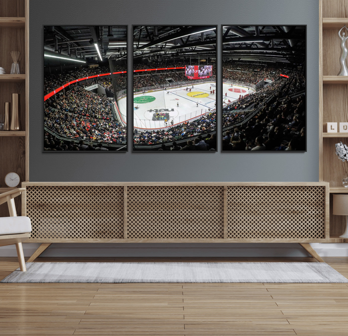 46282-MGV-FC-60X30-3P_Black-Vaudoise Lausanne Ice Hockey Arena Stadium Wall Art Canvas, Vaudoise Lausanne Ice Hockey Canvas